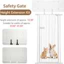 Lumizone Pet Gate Height Extension Kit Height: 13.4 Adjustable Width: 23.6-41.3 Sliding Design Non-Oppressive Feel Prevents Cats from Jumping (White, 23.6-41.3/60-105cm)