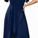 WEACZZY Women's Summer Short Sleeve Casual Dresses V-Neck Floral Party Dress with Pockets XL