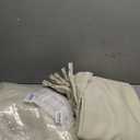 KEQIAOSUOCAI Pinch Pleated Curtains 105 Inches Long,Memory Shape Room Darkening Soundproof Window Curtains with Hooks for Bedroom Living Room Track System 100 x 105 x 2 Panels Cream Beige