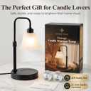 DomeStar Flower Candle Warmer Lamp, Adjustable Height Wax Melting Unique Lamp with Timer & Dimmer, Vintage Bedroom Decor for Scented Jar Candles - Ideal for Housewarming Birthday Valentine's Day Gifts
