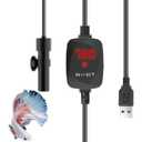 10W Mini Aquarium Heater 5V/2A USB Betta Heater for up to 1 Gallon Tanks, Alumina Ceramic Fish Tank Heater Turtle Heater with Dry-Run & Overheat Protection
