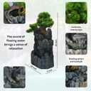 20-Inch Tabletop Water Fountain with Bonsai Tree, Cascading Waterfall, Spinning Crystal Ball, and LED Lighting Indoor Zen Decorative Fountain with USB Connection for Home or Office