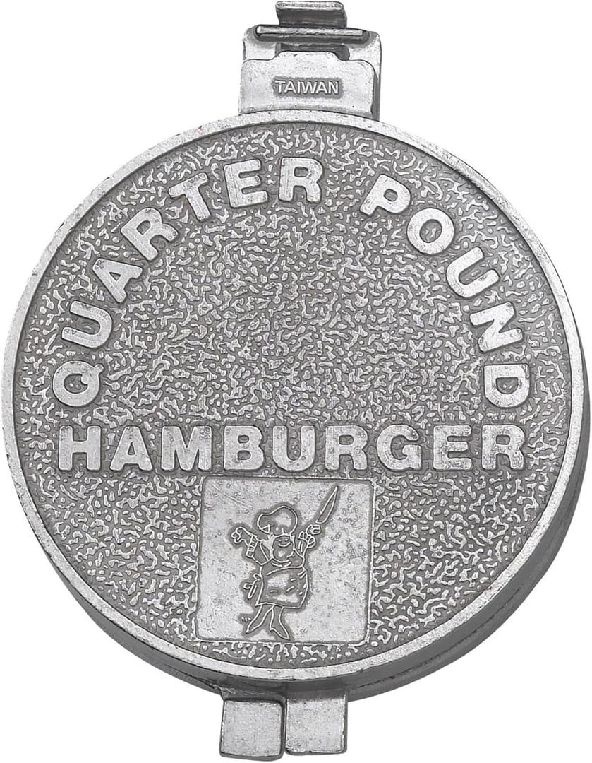 HIC Kitchen Burger Press Patty Maker, Aluminum, Makes Quarter-Pound Patties, 3.75-Inch Diameter