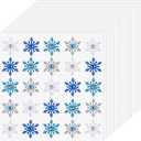 Outus 400 Pcs Blue Snowflake Dimensional Stickers Christmas 3D Diamond Snowflake Decoration Stickers for Christmas Holiday Envelopes Winter Decoration Crafts