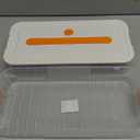 Homaisson Cookie Storage Container with Lid, 2-layer Plastic Food Storage Box with Lid & Handle, Airtight Stackable Dumpling Carrier with Date Dial, Microwave & Freezer Safe