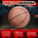 Silent Basketball Size 7 (29.5")  Grooved Airless Indoor Basketball for Quiet Dribbling and Indoor Training, Pro PU High Density Foam Ball  Real Feel Higher Bounce Quieter