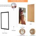 13x17 Wood Frame Black, Rustic Natural Wooden 17x13in Poster Picture Frame, Distressed 13 x 17inch Woodgrain Gallery Photo Frame with HD Plexiglass, Horizontal Vertical Wall Mounting Display 1pcs