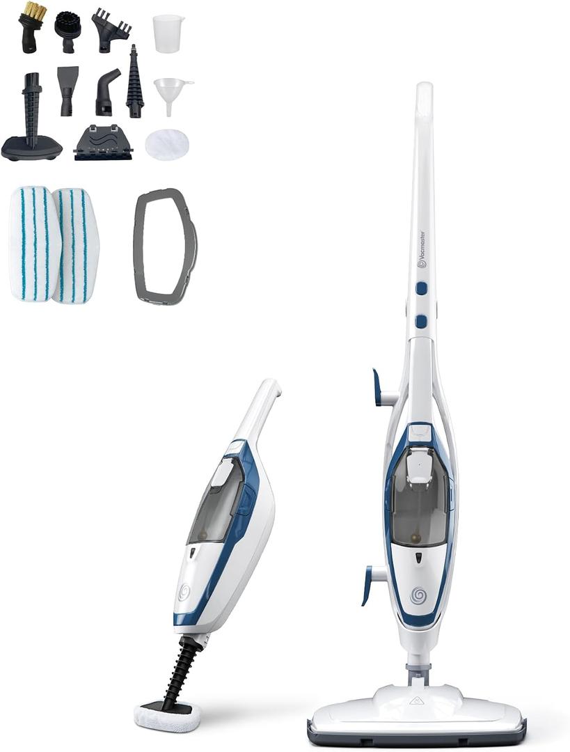 Vacmaster 2-in-1 Steam Mop for Floor Cleaning | Detachable Handheld Steamer, Quick-Heating & Lightweight, For Hard Floors, Carpets, Tiles and Upholstery - SMF1501