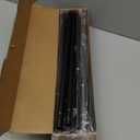 5/8 Diameter Curtain Rods 30-90 Inch, for 30-84 Inch Windows, Adjustable Splicing Black Curtain Rods for Windows with Brackets, Window Rod Long Small Curtains Rod, 2 Pack