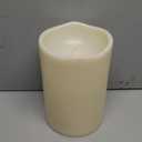 Homemory 6" x 9" Extra Large Outdoor Waterproof Candle with Auto 6-Hour Timer, No Remote, Ivory Plastic Made, Long Last for Half A Year