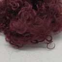 Felek 16inch Curly Lace Front Wigs Middle Part Jerry Curl Wig Ombre Burgundy Color T Lace Front Curly Synthetic Pre-Plucked Deep Curly Wigs For Black Women(T1B/BUG)