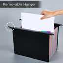 Y YOMA Legal Size - Plastic Expanding Hanging File Folders with 13 Accordion Pockets | Hook Removable Waterproof Extra Capacity for Bulky Files in School Home Office, 2 Pack