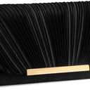 Clutch Purses for Women Formal Evening Clutch with Detachable Chain Faux Suede Purse for Wedding Party