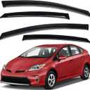 Lightronic Extra Durable Outside-Mount Auto Vent Window Visor, Fit 2010-2015 Toyota Prius (EXCLUDES Prius V/Prius C), UV Protection Rain Guard, Original Wind Deflector, No-Drilling, Dark Smoke, 4Pcs