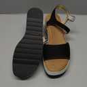 Soda Topic Open Toe Buckle Ankle Strap Espadrilles Flatform Wedge Casual Sandal (Black, us_footwear_size_system, adult, numeric, medium, 8)