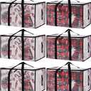 Moving Bags Heavy Duty Extra Large, Alternative for Moving Boxes & Moving Supplies,Clear Storage Bins with Lids, Plastic Packing Tote, Storage Bags for Clothes with Handles & Zippers(Clear, 6 Pack)