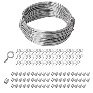 Picture Hangers Premium Picture Hanging Wire for Artwork Photos Oil Painting 30m Wire 121PCS