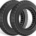 GYL 10 Inch Scooter Tire: 10x2.0/2.125 Electric Scooter Rubber Tire, 50/75-6.1 Tubeless Tyre for Xiaomi M365/Gotrax G4/GXL V2, 10x2/54-152 Replacement Rubber Front Rear Wheels Black 2 Pcs