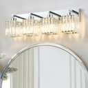 Bathroom Light Fixtures Crystal Modern Vanity Lighting Fixtures 4 Light Chrome Bathroom Vanity Light