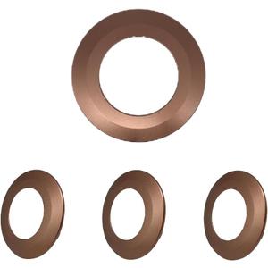 4 Pack Bronze Matte Plastic Ring Trim for Decorated 5/6 Inch Lighting Fixture Recessed Downlight, Can Lights Trim Cover Outer Diameter 7.59", Inner Diameter 4.44",Thickness 0.37