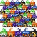Abbylike 100 Pack Halloween Tote Bags Bulk, Large Gift Bags with Handles, 1 Count