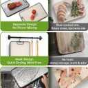 Titanium Cutting Boards for Kitchen, Non Toxic 2-in-1 Cutting Board Double Sided, Food Grade Chopping Boards for Fresh Meat Vegetable, Easy to Clean Large Size 16x11