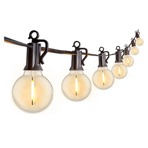 Outdoor String Lights 25 Feet G40 Globe LED Patio Lights with 13 Edison Plastic Bulbs(1 Spare), Waterproof Connectable Hanging Lights for Backyard Porch Balcony Party Decor, E12 Socket Base, Black