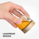 Glass Cosmetic Jars with Plastic Woodgrain Lids, 4 oz, 2 oz 1 oz Small Glass Storage Jars with Lids & Stickers, Reusable Clear Travel Containers for Creams, Lotion, Balms, Ointment 3 pack