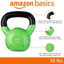 Amazon Basics Vinyl Kettlebell, Weight: 25 Pounds, 
Product Dimensions	8"L x 5"W x 8.9"H
