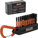 Railer Allen Wrench Hex Bit Set 2 Inch Impact Driver 20pc Hex Bit Set With Holder & Carabiner - Premium S2 Steel, Ideal For Furniture Screws