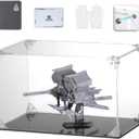 Clear Acrylic Display Case, Front-Open Door with Magnetic Buckle, Assemble Display Box, Dustproof Protection Showcase for Figures, Collections, Models, Toys (10x6x6 inch, 25x15x15 cm)