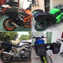 Motorcycle Saddle Bags, Powersports Saddle Bags, Waterproof Saddlebags Luggage Bag, Full Face Helmet Storage Bag, Motorcycle Pillion Seat Bag.