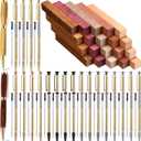 Colarr 10 Sets Woodturning Pen Kits Project Supplies Including 7mm Slimline Pen Kits with Refill and Pen Blanks Lumber for Lathe Turning Starter Package DIY Crafts