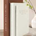 3 Pack Decorative Book Set, Faux Linen Storage Boxes - Aesthetic Fake Books for Coffee Table & Bookshelf Decor, Hidden Storage for Photos & Keepsakes, Home Decor for Living Room (Brown - Beige)