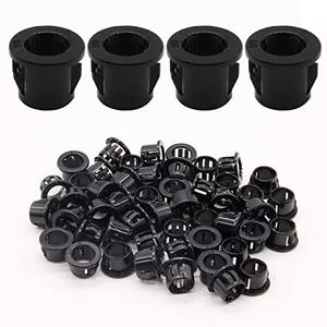 Auvotuis 1/2 Inch Round Snap Bushing Black Nylon Snap in Cable Hose Bushing Grommet Protector