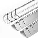 10pcs Wall Corner Guards 1.5x1.5x48 Inches 304 Stainless Steel Heavy Duty Rounded Corner Protector, Smooth Folded Edge Design for Wall Protection Silver