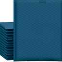 UCGOU Bubble Mailers 8.5x12 Inch Navy Blue 25 Pack Usable Size 8.5x11 Poly Padded Envelopes #2 Medium Mailing Opaque Packaging Postal Self Seal Waterproof Boutique Shipping Bags for Clothes Makeup