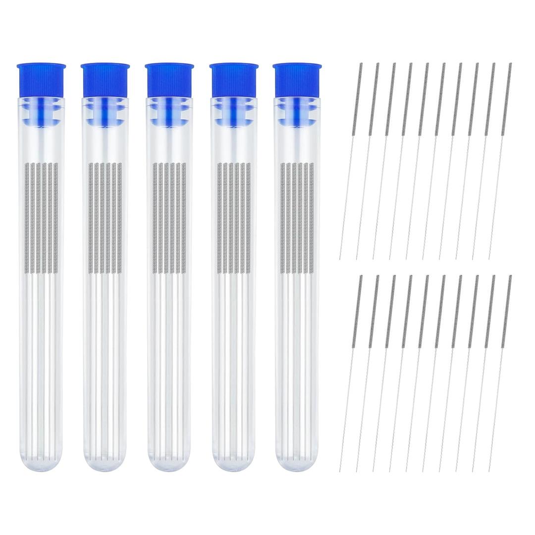 50 PCS 3D Printer Nozzle Cleaning Kit, 0.4 mm Stainless Steel Nozzle Cleaning Needles, 3D Printer Nozzle Cleaner Tool, for 3D Printer Accessory, Improved Printing Performance