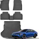Floor Mats & Cargo Liner Custom Fit for Kia K4 2025 2026 Sedan All Weather TPE Rubber Trunk Mat Anti-Slip Full Set Automotive Floor Liners for Kia K4 2025 Accessories