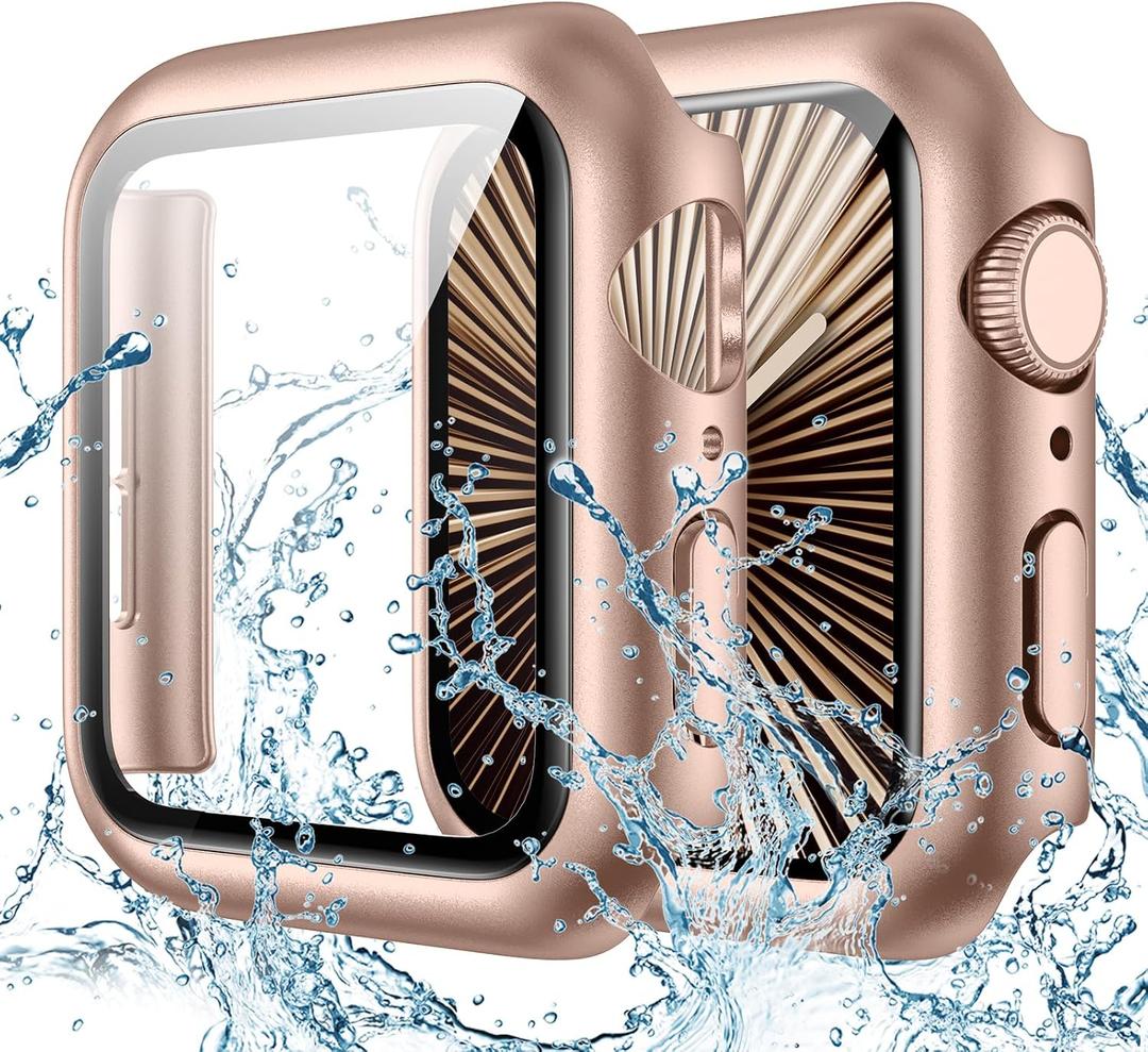 Goton Waterproof Case Compatible for Apple Watch Series 11/10 Screen Protector 42mm, Hard Bumper with Tempered Glass for iWatch 11 Cover 42 mm