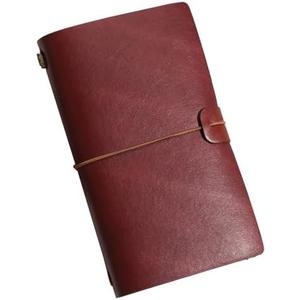 Artificial leather Traveler's Notebook System - Refillable A6 Journal, Customizable Planner with 3 Inserts(4.7x7.9in) (2 pcs)