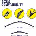 22"+20" Windshield Wiper Blades Replacement For Toyota Tacoma 2023 2022 2021 2020-2016 4Runner 2009-2003 86 2020-2017 GR86 2024-2022 /Chevy Camaro 2020-2016 Corvette 2019-2014+More(Set of 2)