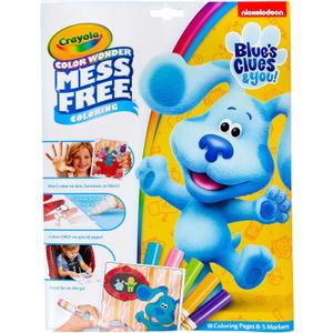 Crayola Blues Clues Color Wonder, 18 Mess Free Coloring Pages & 5 No Mess Markers, Gift for Kids
