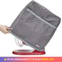 HOMEST Stand Mixer Quilted Dust Cover with Pockets Compatible with KitchenAid 6/7/8 Quart Bowl Lift, Grey (Patent Design)