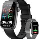 Smart Watches for Men Women (Answer/Make Call) 1.47” Touch Screen Fitness Tracker,Sleep Tracker/Calories Burned/ IP68 Waterproof 111 Sport Modes Pedometer for Android iOS,Black