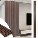 Art3d WPC Slat Wall Panels, 8-Pack 108 x 6 Inch 3D Wall Accents for Interior Wall Decor, Living Room, Bedroom, Walnut
