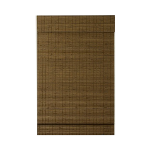 Radiance, Cordless Window Shades for a Standard Size Window Width, Maple, Cape Cod Flatweave Roman Shade with Valance, 30 Inch Width x 64 Inch Length (2216204E)