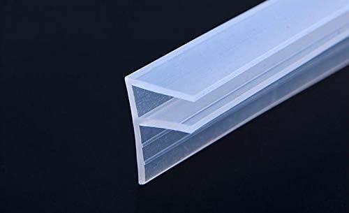 10 Ft ( Feet ) Glass Shower Door Seal Strip, Frameless Weatherproof Shower Door Seal Strip Silicone Rubber Sweep for 1/4 inch Glass , Clear (1/4 inch(6mm), F-Type)