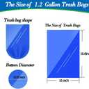 1.2 gallon trash can liners,Small clear Garbage Bags 300,Extra Strong 1.2 Gal Trash Bag,Fit 4.5-6 liters trash Bin Liners for Home Office Kitchen