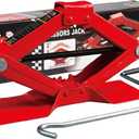 BIG RED T10152 Torin Steel Scissor Lift Jack Car Kit, 1.5 Ton (3,000 lb) Capacity, Red